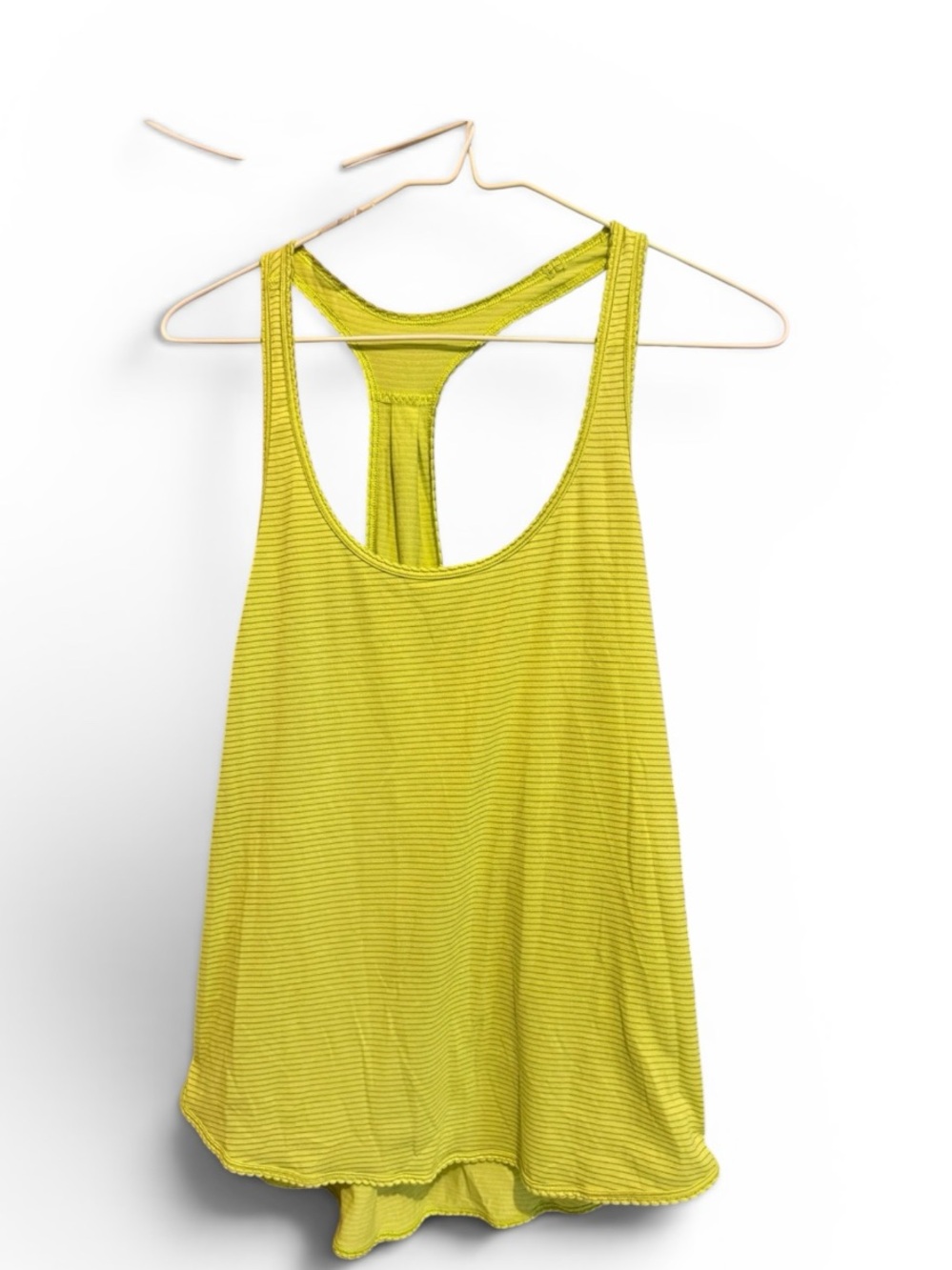 lululemon athletica Neon Lime Ribbed Racerback Tank